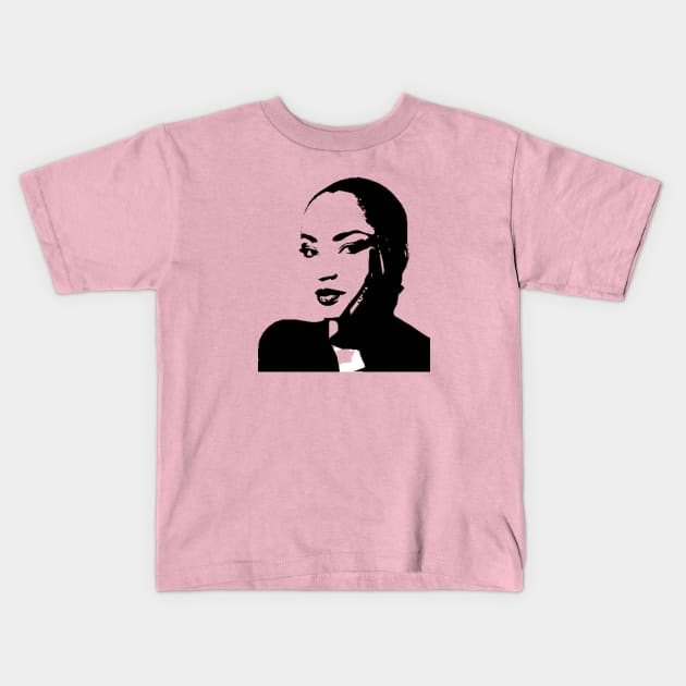 Sade art Kids T-Shirt by One Mic History Store